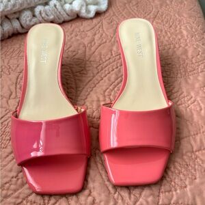 Nine West pink kitten heel sandals